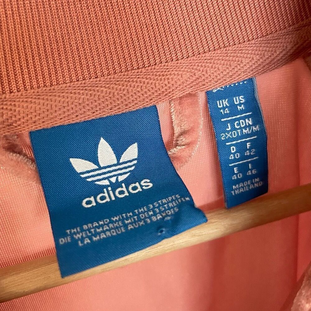 Adidas Pink Velvet Track Jacket - Picture 4 of 5